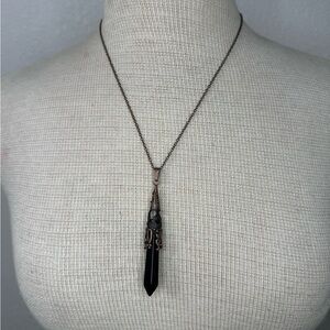 Obsidian Pendant Necklace